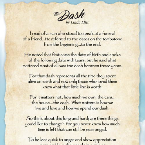 Funeral Printable The Dash Poem Free Printable Calendar